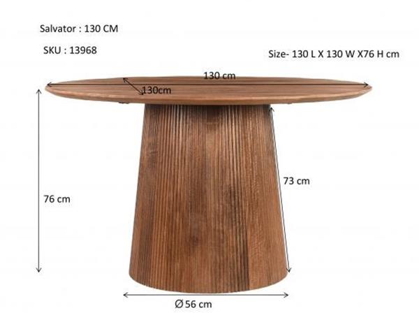 Grote foto eettafel salvator rond 130 cm huis en inrichting eettafels
