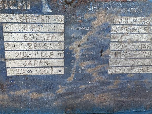 Grote foto hoogwerker aichi sp21aj telescoophoogwerker doe het zelf en verbouw hoogwerkers