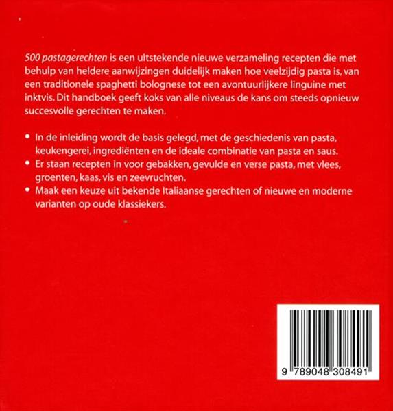 Grote foto 500 pasta gerechten boeken kookboeken