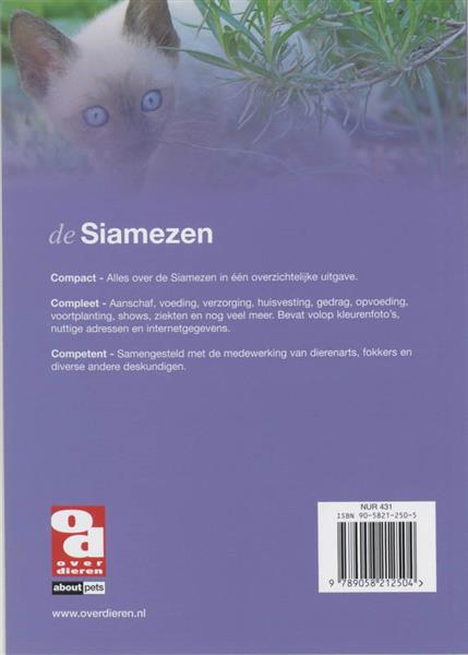 Grote foto de siamezen over dieren 193 boeken hobby en vrije tijd