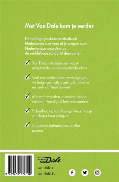 Grote foto van dale pocketwoordenboek nederlands van dale pocketwoordenboeken boeken overige boeken