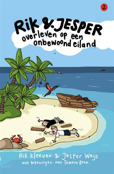 Grote foto rik en jesper overleven op een onbewoond eiland rik jesper 2 boeken jeugd 13 jaar en ouder