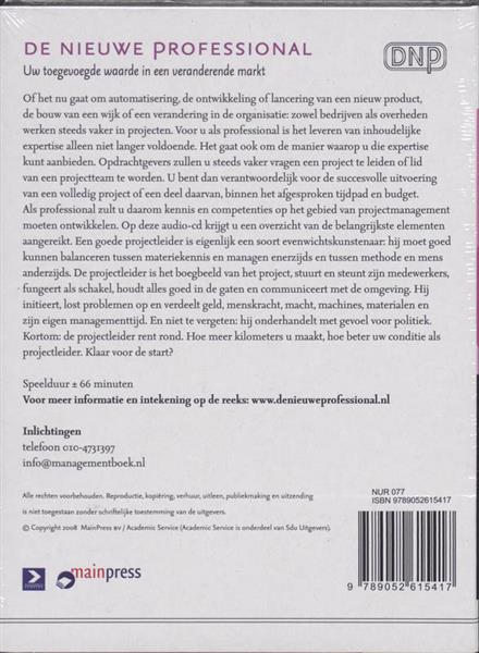 Grote foto de professional als projectleider luisterboek boeken overige boeken