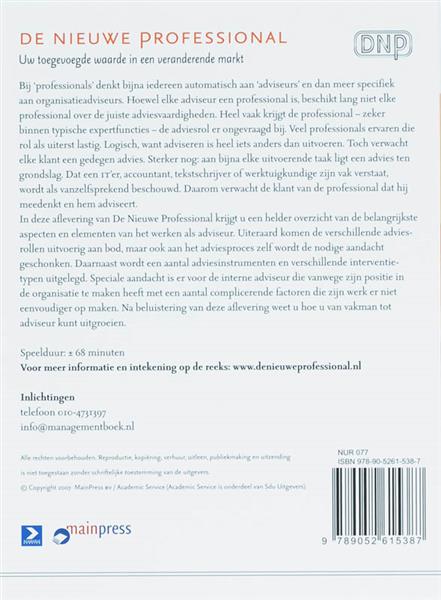 Grote foto de professional als adviseur luisterboek boeken overige boeken