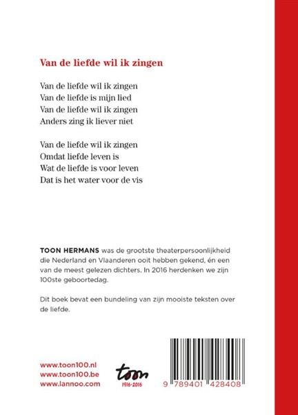 Grote foto van de liefde wil ik zingen boeken stripboeken