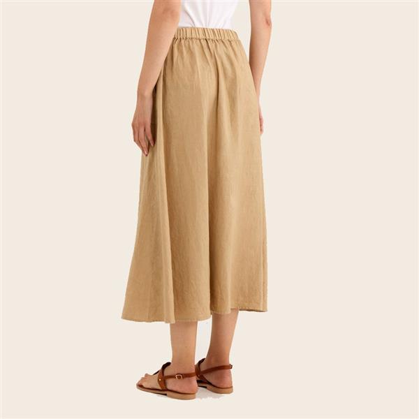 Grote foto rosso 35 garment dyed linnen rok maat 38 kleding dames jurken en rokken