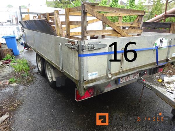 Grote foto 1 dubbelassige aanhangwagen kantelbaar elektromotor 4 zijdig opklapbaar chassis 194557001 afm. doe het zelf en verbouw onderdelen en accessoires