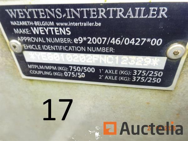 Grote foto 1 kipwagen dubbele assen plaat 1sdz 916 chassis ye8010202fnc12329 aluminium 4 opklapbare zijkan doe het zelf en verbouw onderdelen en accessoires
