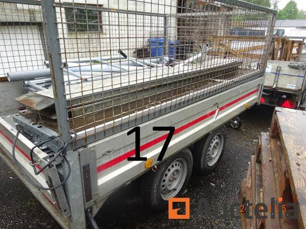 Grote foto 1 kipwagen dubbele assen plaat 1sdz 916 chassis ye8010202fnc12329 aluminium 4 opklapbare zijkan doe het zelf en verbouw onderdelen en accessoires