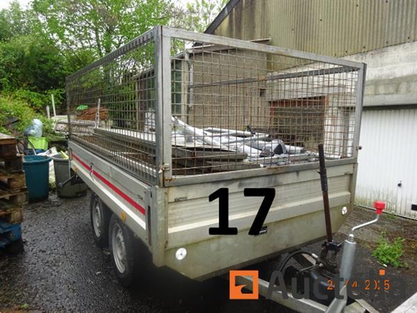 Grote foto 1 kipwagen dubbele assen plaat 1sdz 916 chassis ye8010202fnc12329 aluminium 4 opklapbare zijkan doe het zelf en verbouw onderdelen en accessoires
