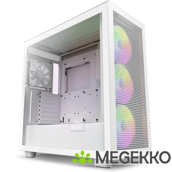 Grote foto nzxt h7 flow rgb white computers en software behuizingen en kasten