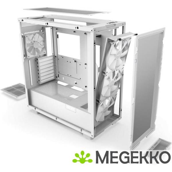 Grote foto nzxt h7 flow rgb white computers en software behuizingen en kasten