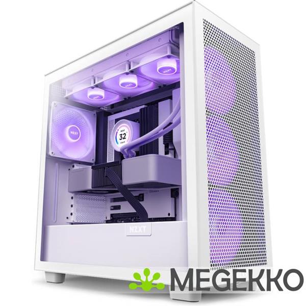 Grote foto nzxt h7 flow rgb white computers en software behuizingen en kasten