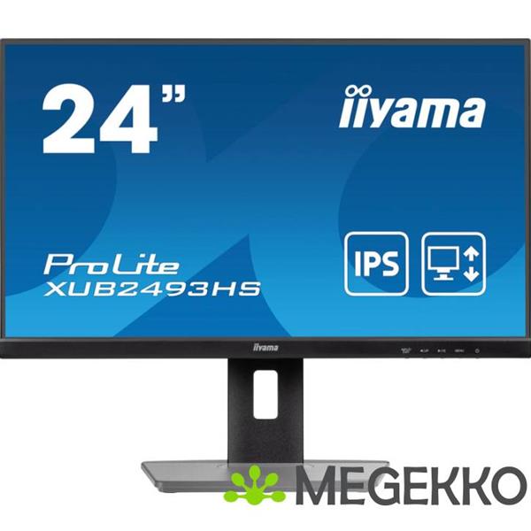 Grote foto iiyama prolite xub2493hs b6 24 full hd 100hz ips monitor computers en software overige computers en software