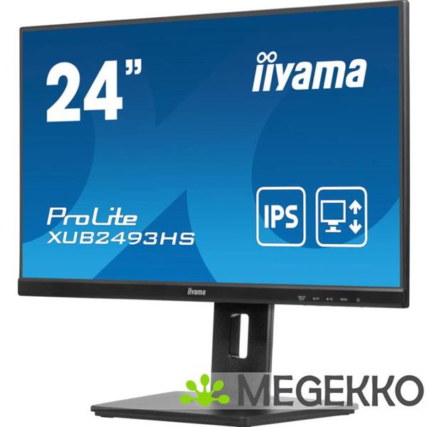 Grote foto iiyama prolite xub2493hs b6 24 full hd 100hz ips monitor computers en software overige computers en software