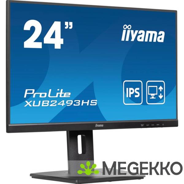 Grote foto iiyama prolite xub2493hs b6 24 full hd 100hz ips monitor computers en software overige computers en software