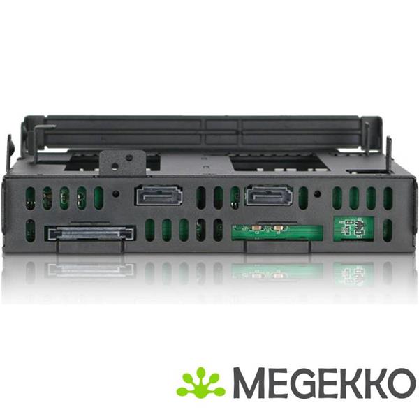 Grote foto icy dock mb732spo b 2x2 5 sata mobile rack ultra slim odd voor extern 5 25 computers en software harde schijven
