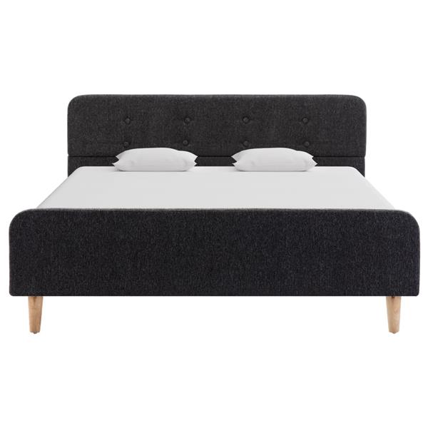 Grote foto vidaxl bedframe jute donkergrijs 120x200 cm antiek en kunst stoelen en banken