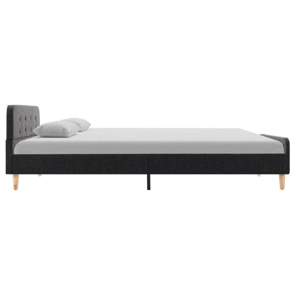 Grote foto vidaxl bedframe jute donkergrijs 120x200 cm antiek en kunst stoelen en banken