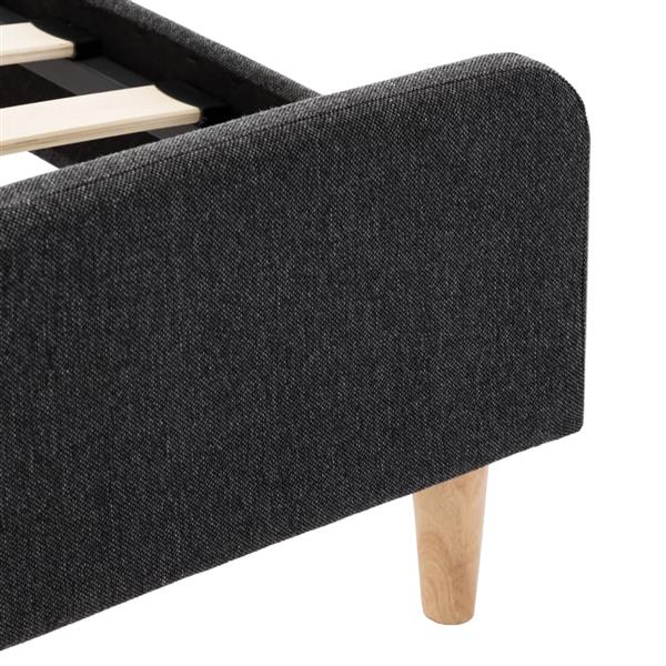 Grote foto vidaxl bedframe jute donkergrijs 120x200 cm antiek en kunst stoelen en banken
