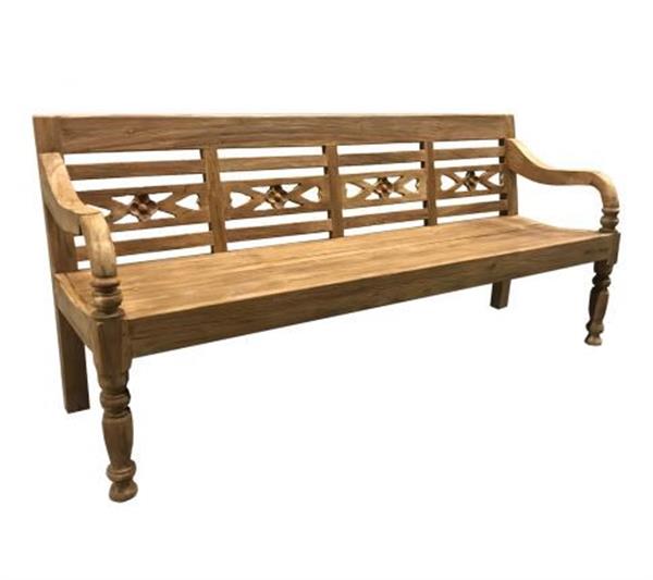 Grote foto tuinbankje station bench fix kasar teakhout 200 cm reeds gemonteerd huis en inrichting eettafels