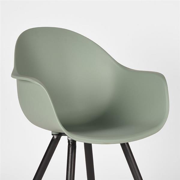 Grote foto eetkamerstoel luca 58x54x85 cm forest pp zwart metaal voor binnen en buiten gebruik huis en inrichting stoelen