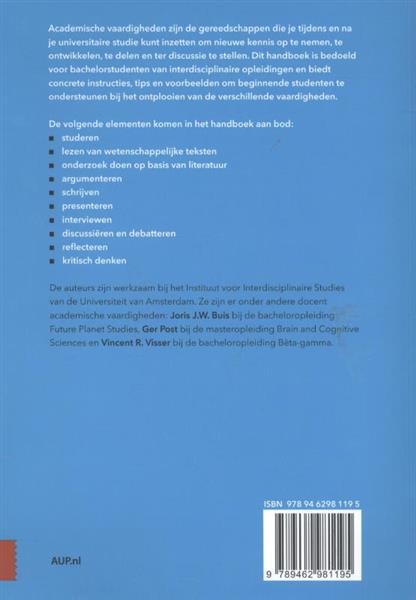 Grote foto academische vaardigheden voor interdisciplinaire studies boeken overige boeken