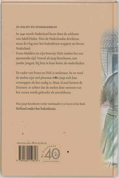 Grote foto in nacht en stormgebruis holland onder het hakenkruis boeken jeugd 13 jaar en ouder