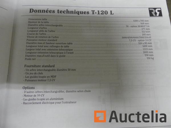 Grote foto robland t120 lange tafelfrees met 4 roll feeder doe het zelf en verbouw ijzerwaren en bevestigingsmiddelen