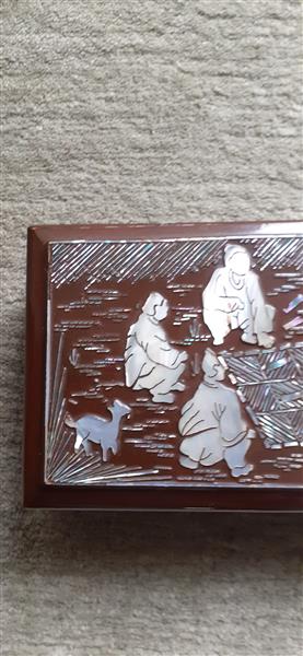 Grote foto pracht kistje ingelegd met parelmoer antiek en kunst overige in antiek gebruiksvoorwerpen