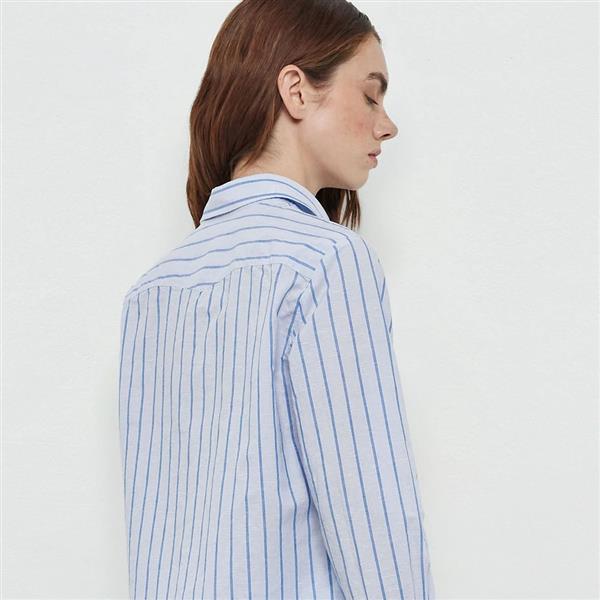 Grote foto massimo alba blouse katoen linnen vivien maat xxl kleding dames blouses