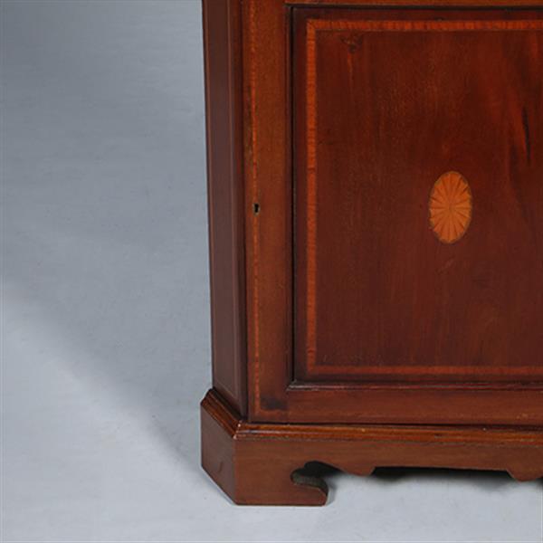 Grote foto smalle regency hoekkast met afneembaar kroontje ca 1815 mahonie met inlegwerk no.283015 antiek en kunst stoelen en banken