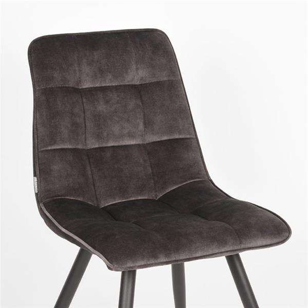 Grote foto eetkamerstoel jelt 45x56x85 cm antraciet velours huis en inrichting stoelen