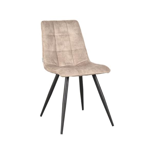Grote foto eetkamerstoel jelt 45x56x85 cm zand velours huis en inrichting stoelen