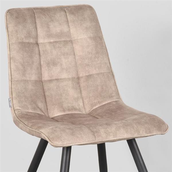 Grote foto eetkamerstoel jelt 45x56x85 cm zand velours huis en inrichting stoelen