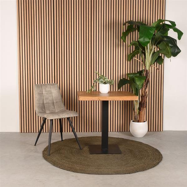 Grote foto eetkamerstoel jelt 45x56x85 cm zand velours huis en inrichting stoelen