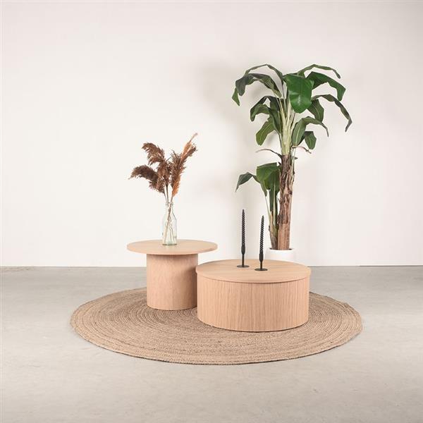 Grote foto salontafel set oliva 120x70x40 cm naturel eikenhout huis en inrichting eettafels