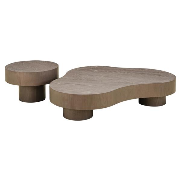 Grote foto salontafel bogor set van 2 brons richmond interiors huis en inrichting eettafels
