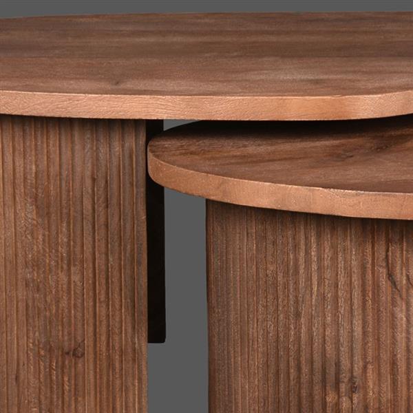 Grote foto salontafel set timon 100x58x40 cm nature smooth mangohout leverbaar vanaf week 28 11 juli huis en inrichting eettafels