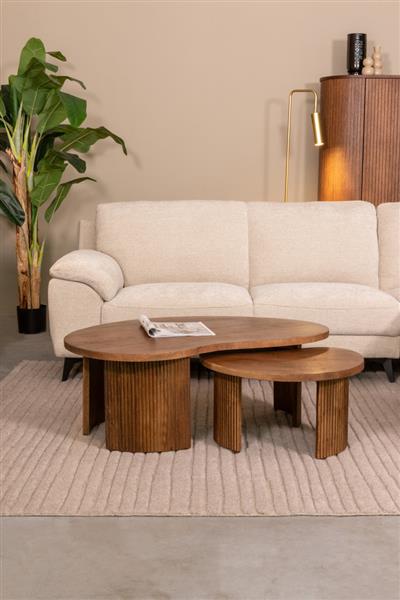 Grote foto salontafel set timon 100x58x40 cm nature smooth mangohout leverbaar vanaf week 28 11 juli huis en inrichting eettafels