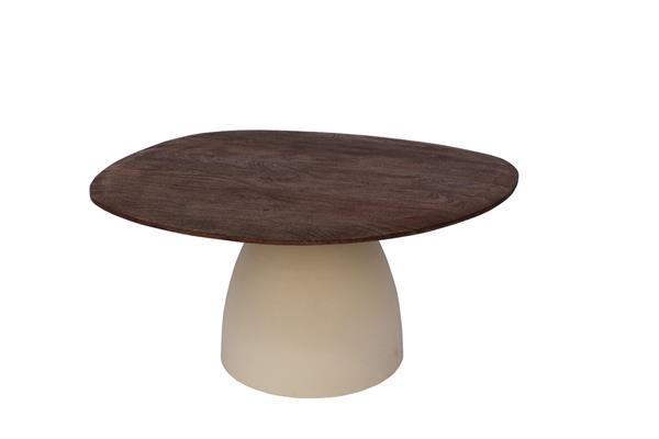 Grote foto salontafel brix marron 86 cm organische vorm huis en inrichting eettafels