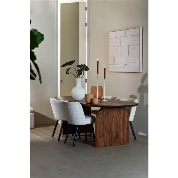 Grote foto eettafel indore 220x100x75 cm deens ovaal acacia hout bruin huis en inrichting eettafels