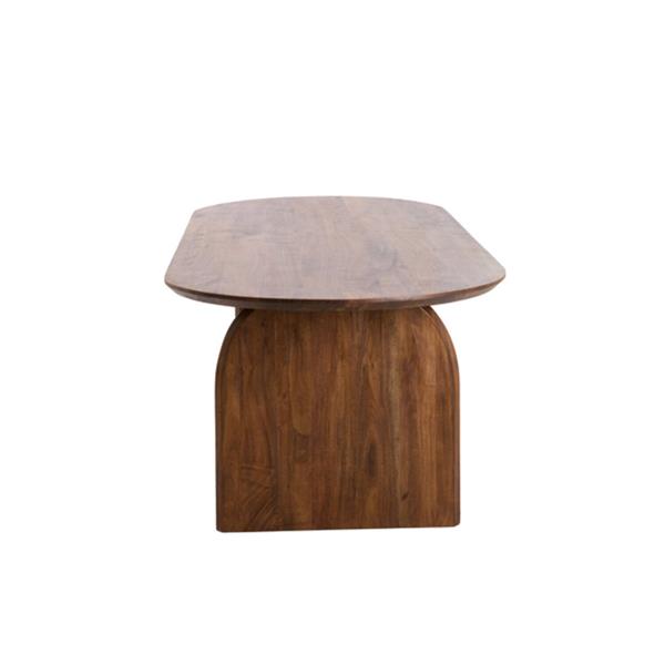 Grote foto eettafel indore 220x100x75 cm deens ovaal acacia hout bruin huis en inrichting eettafels