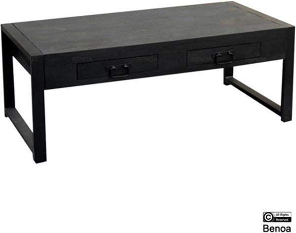 Grote foto salontafel britt black edition 2 lades 120x60x45 cm huis en inrichting eettafels