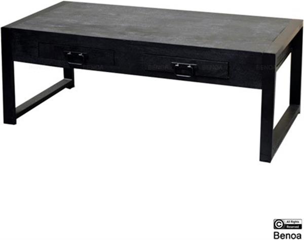 Grote foto salontafel britt black edition 2 lades 120x60x45 cm huis en inrichting eettafels