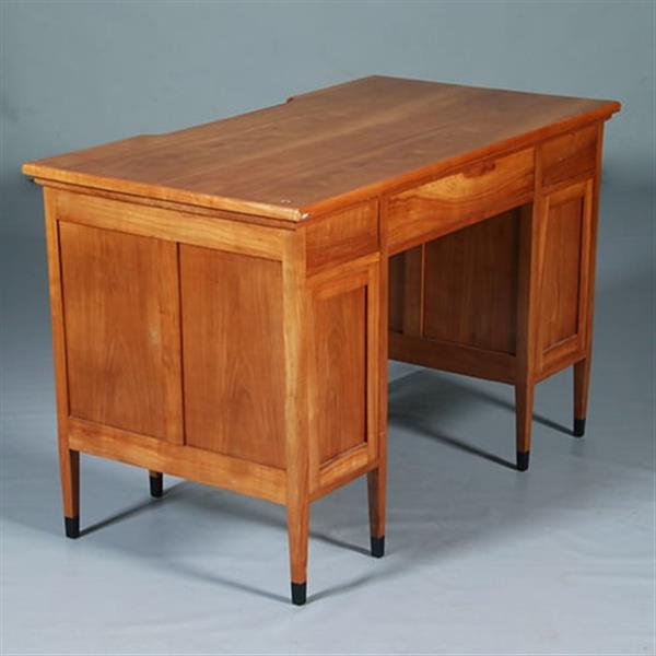 Grote foto satijnhouten bureau met zwarte accenten hollands ca 1910 no.283010 antiek en kunst overige in antiek gebruiksvoorwerpen