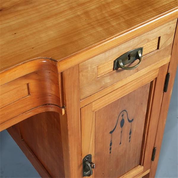 Grote foto satijnhouten bureau met zwarte accenten hollands ca 1910 no.283010 antiek en kunst overige in antiek gebruiksvoorwerpen