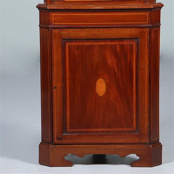 Grote foto smalle regency hoekkast met afneembaar kroontje ca 1815 mahonie met inlegwerk no.283015 antiek en kunst stoelen en banken