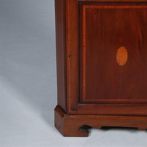 Grote foto smalle regency hoekkast met afneembaar kroontje ca 1815 mahonie met inlegwerk no.283015 antiek en kunst stoelen en banken