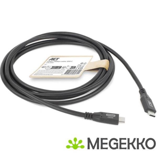 Grote foto act usb4 20gbps 240w usb type c kabel. 2 meter computers en software overige computers en software
